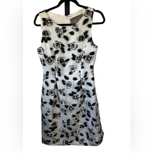 Lela Rose Floral Silk Blend Lined Dress Sz 8